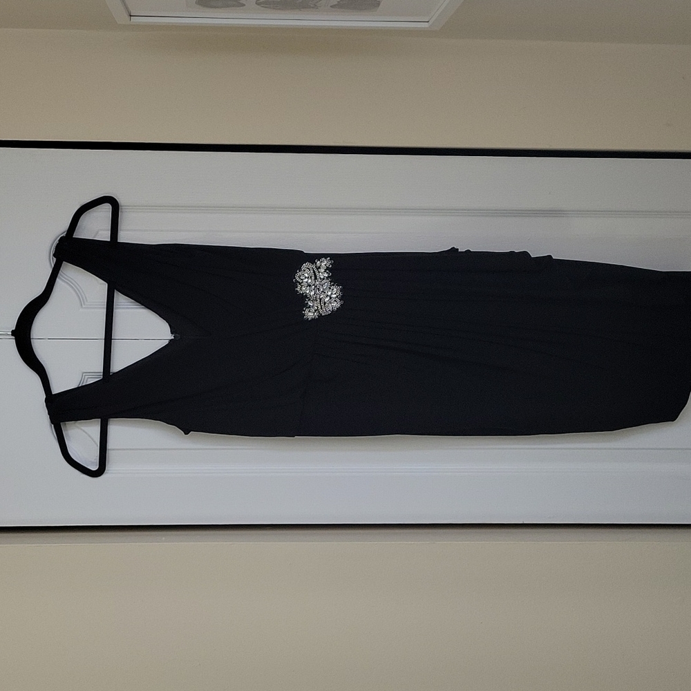 DS lab black dress with beading detail, size 4